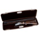 Negrini koffer, bőr borítással, bársony betéttel (78cm)